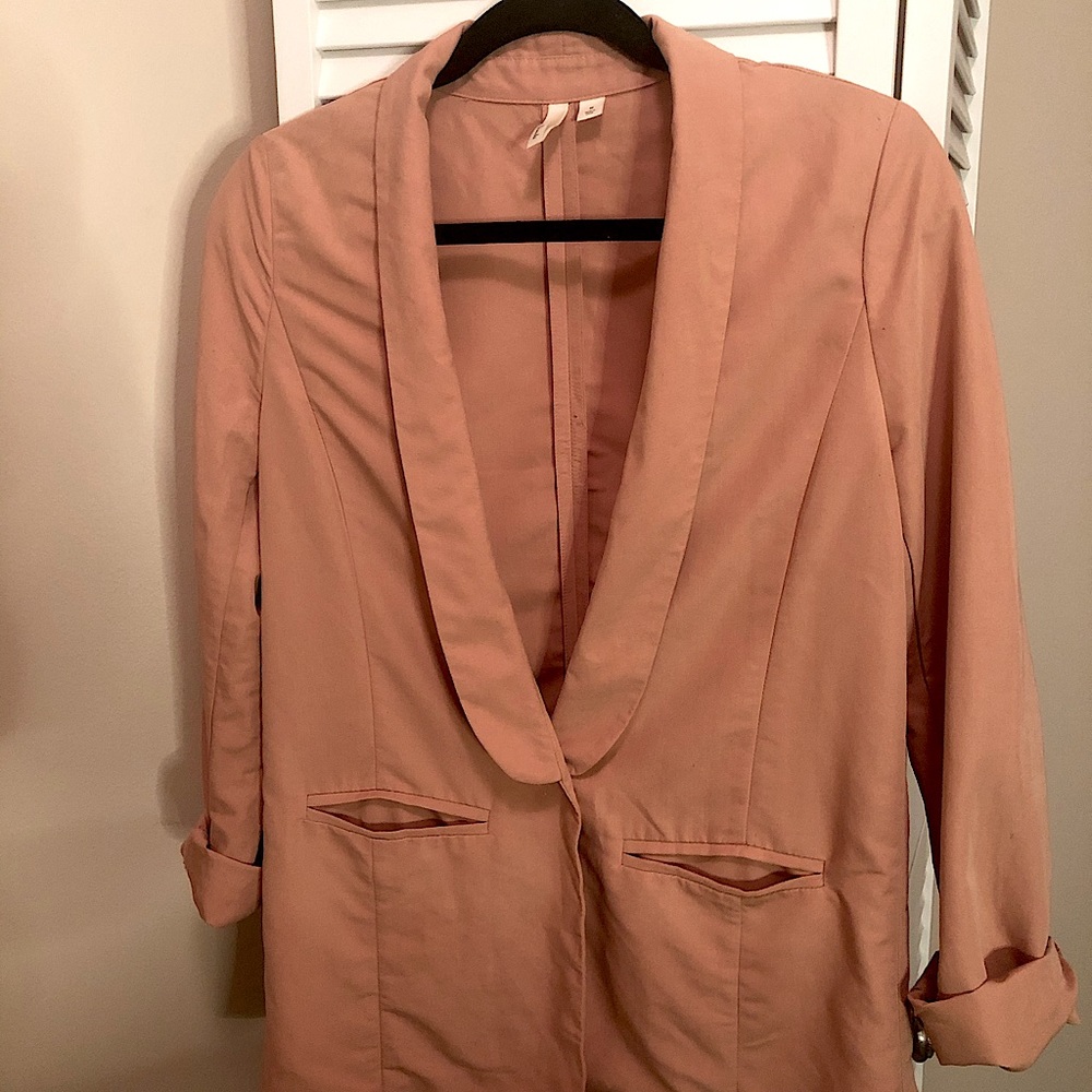 Nordstrom blush boyfriend blazer